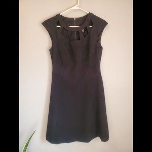 Vince Camuto Little Black Dress Cutout Cap Sleeve Flare Fit